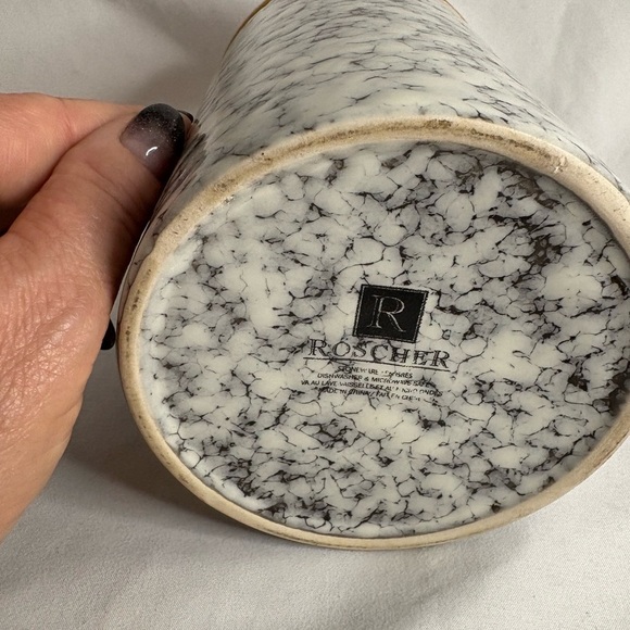 Roscher Wooden Lidded Stoneware Canister - Picture 5 of 5